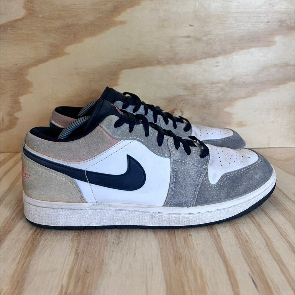 Nike Men’s Sneakers White, Gray, Black with Pink Accent